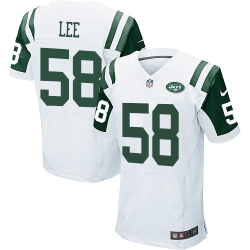 Men's Nike New York Jets #58 Darron Lee White Stitched NFL Elite Jersey