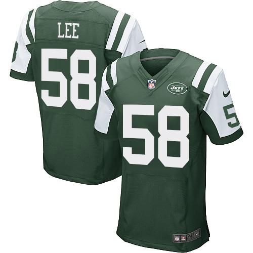 Men's Nike New York Jets #58 Darron Lee Green Stitched NFL Elite Jersey