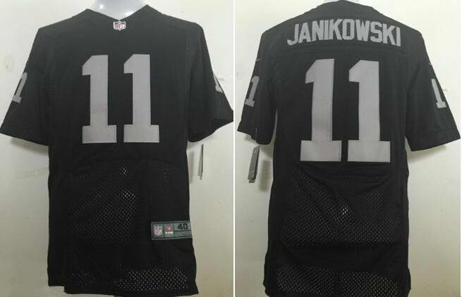 Men's Nike Oakland Raiders #11 Sebastian Janikowski Black Team Color Stitched NFL New Elite Jersey