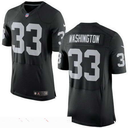 Men's Nike Oakland Raiders #33 DeAndre Washington Black Team Color Stitched NFL New Elite Jersey