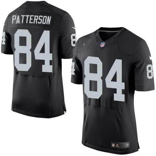 Men's Nike Oakland Raiders #84 Cordarrelle Patterson Black Team Color Stitched NFL New Elite Jersey