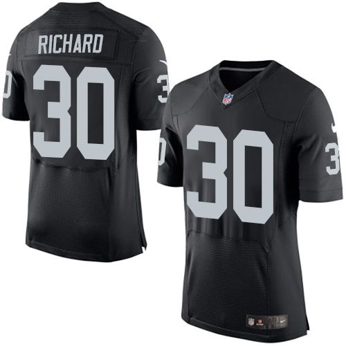 Men's Nike Oakland Raiders #30 Jalen Richard Black Team Color Stitched NFL New Elite Jersey