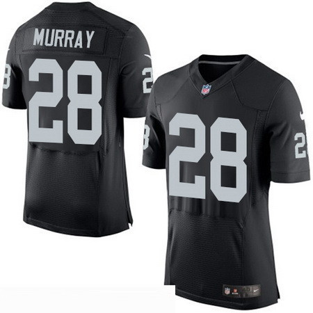 Men's Nike Oakland Raiders #28 Latavius Murray Black Team Color Stitched NFL New Elite Jersey