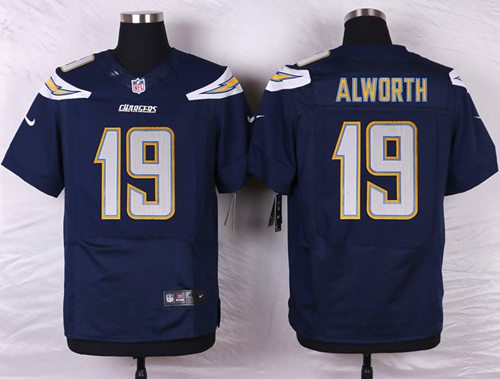 Men's Nike San Diego Chargers #19 Lance Alworth Navy Blue Alternate Stitched NFL New Elite Jersey