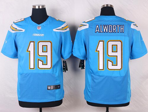 Men's Nike San Diego Chargers #19 Lance Alworth Electric Blue Alternate Stitched NFL New Elite Jersey