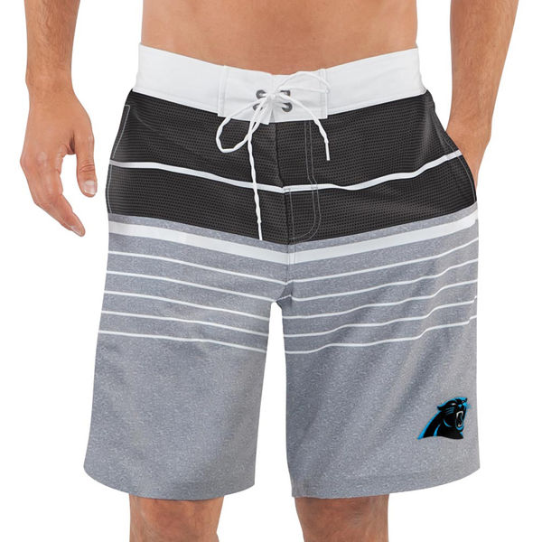 Men's Carolina Panthers G-III Sports by Carl Banks Heathered GrayBlack Balance Quick Dry Swim Trunks