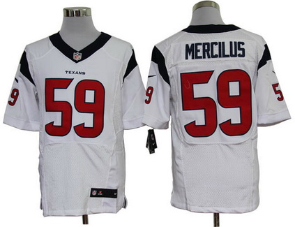 Size 60 4XL  Houston Texans  Whitney Mercilus #59 White Stitched Nike NFL Elite Jersey