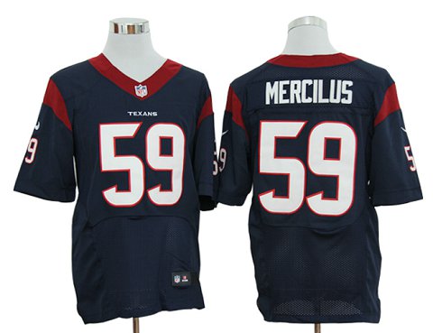 Size 60 4XL  Houston Texans Whitney Mercilus #59 Navy Blue Stitched NFL Nike Elite Jersey