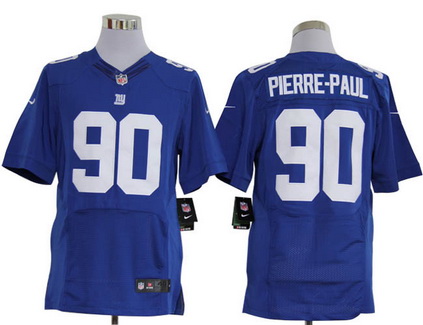Size 60 4XL New York Giants #90 Jason Pierre-Paul Blue Stitched Nike Elite NFL Jersey