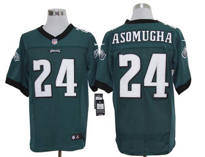 Size 60 4XL Philadelphia Eagles #24 Nnamdi Asomugha Green Stitched NFL Nike Elite Jersey