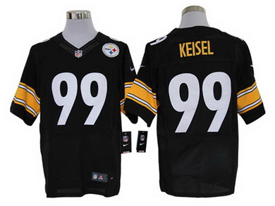 Size 60 4XL Pittsburgh Steelers Brett Keisel #99 Black Stitched Nike Elite NFL Jersey