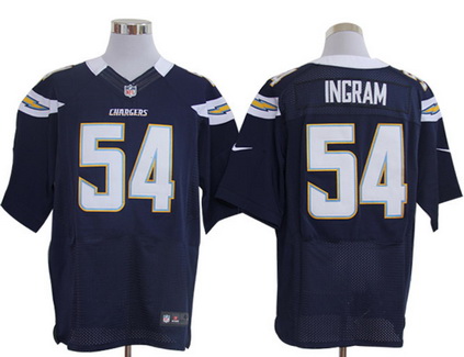 Size 60 4XL San Diego Chargers #54 Melvin Ingram Dark Blue Stitched Nike Elite Jersey