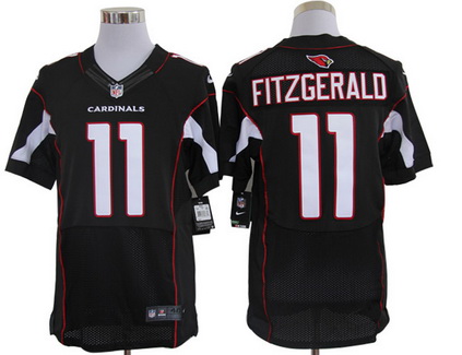 Size 60 4XL Arizona Cardinals #11 Larry Fitzgerald Black Stitched Nike Elite NFL Jersey