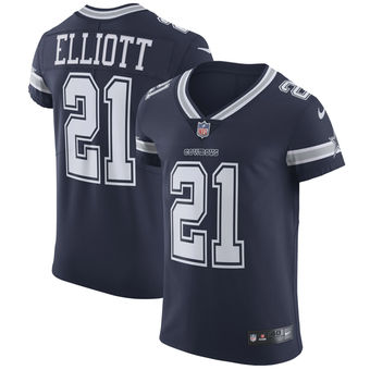 Nike Men's Dallas Cowboys #21 Ezekiel Elliott Vapor Untouchable Elite Navy Blue Jersey