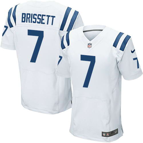 Nike Men's Indianapolis Colts #7 Jacoby Brissett White Stitched NFL Elite Jersey