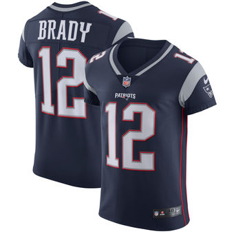 Nike Men's New England Patriots #12 Tom Brady Vapor Untouchable Elite Player Navy Blue Jersey