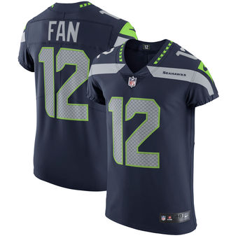 Nike Men's Seattle Seahawks #12 Fan Vapor Untouchable Elite Player College Navy Jersey