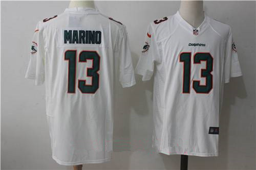 Nike Miami Dolphins #13 Dan Marino Retired White Stitched NFL Men's Game Jersey