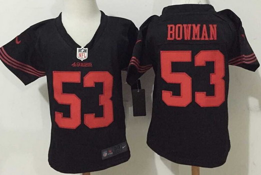 Toddler San Francisco 49ers #53 NaVorro Bowman Black Alternate 2015 NFL Nike Jersey