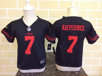 Toddler San Francisco 49ers #7 Colin Kaepernick Black Alternate 2015 NFL Nike Jersey