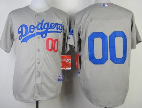 Men's Los Angeles Dodgers Customized Youth Gray Jersey