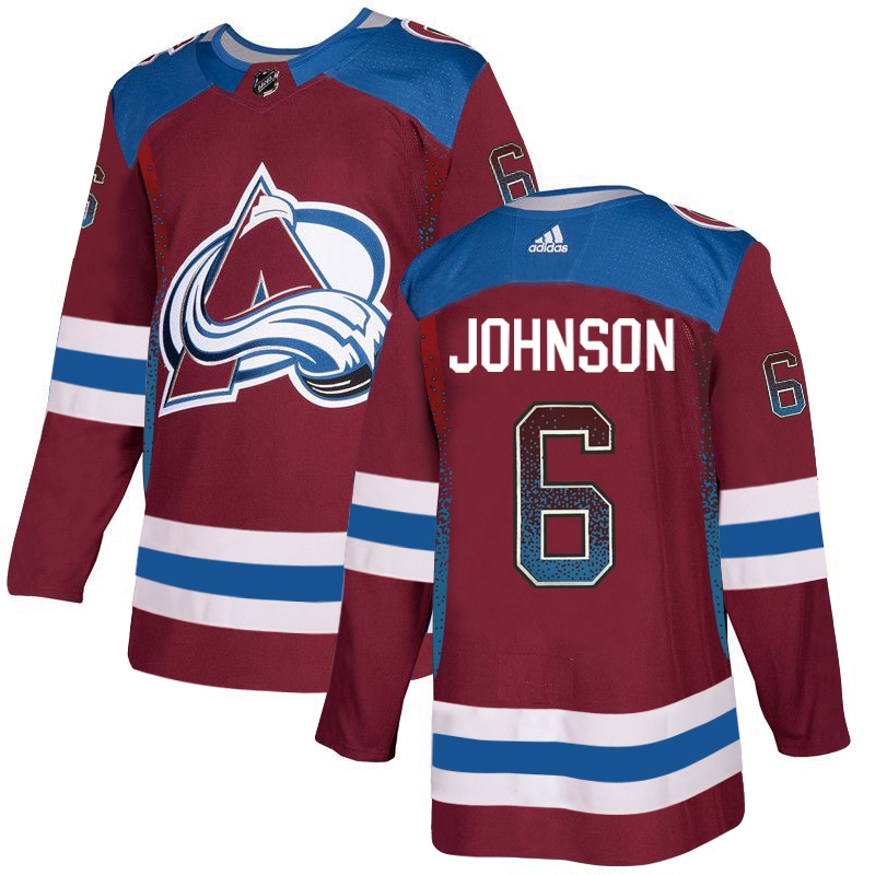 Avalanche 6 Erik Johnson Red Drift Fashion Adidas Jersey