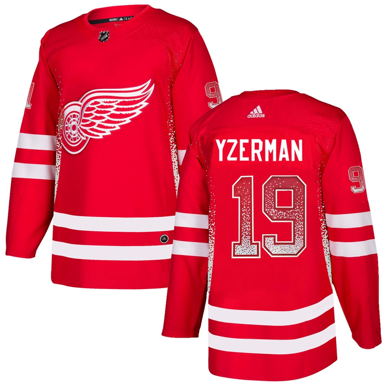 Red Wings 19 Steve Yzerman Red Drift Fashion Adidas Jersey