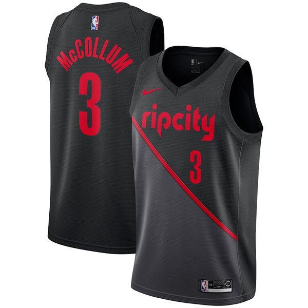 Nike Portland Trail Blazers #3 CJ McCollum Jersey 2018-19 New Season City Edition Jersey