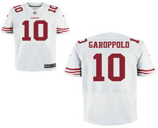 Men's San Francisco 49ers #10 Jimmy Garoppolo Scarlet White Stitched NFL Nike Elite Jersey