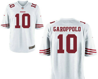 Men's San Francisco 49ers #10 Jimmy Garoppolo Scarlet White Stitched NFL Nike Game Jersey