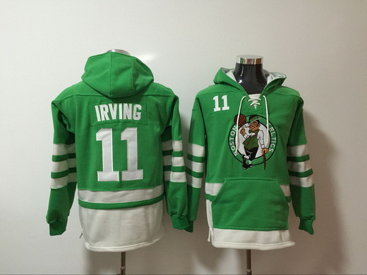Celtics 11 Kyrie Irving Green All Stitched Hoodie NBA Sweatshirt