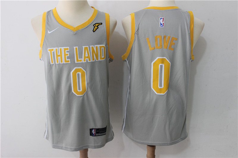 Cavaliers 0 Kevin Love Gray The Land Nike Swingman NBA Stitched Jersey