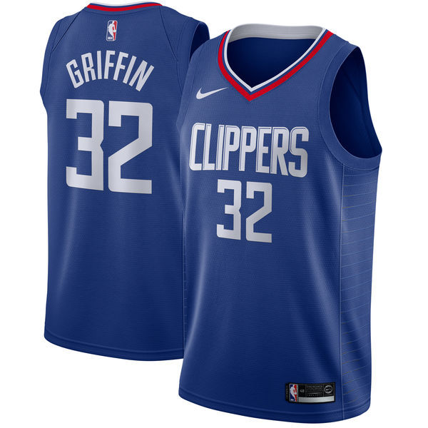 Men's Clippers 32 Blake Griffin Blue Nike Swingman NBA Stitched Jersey