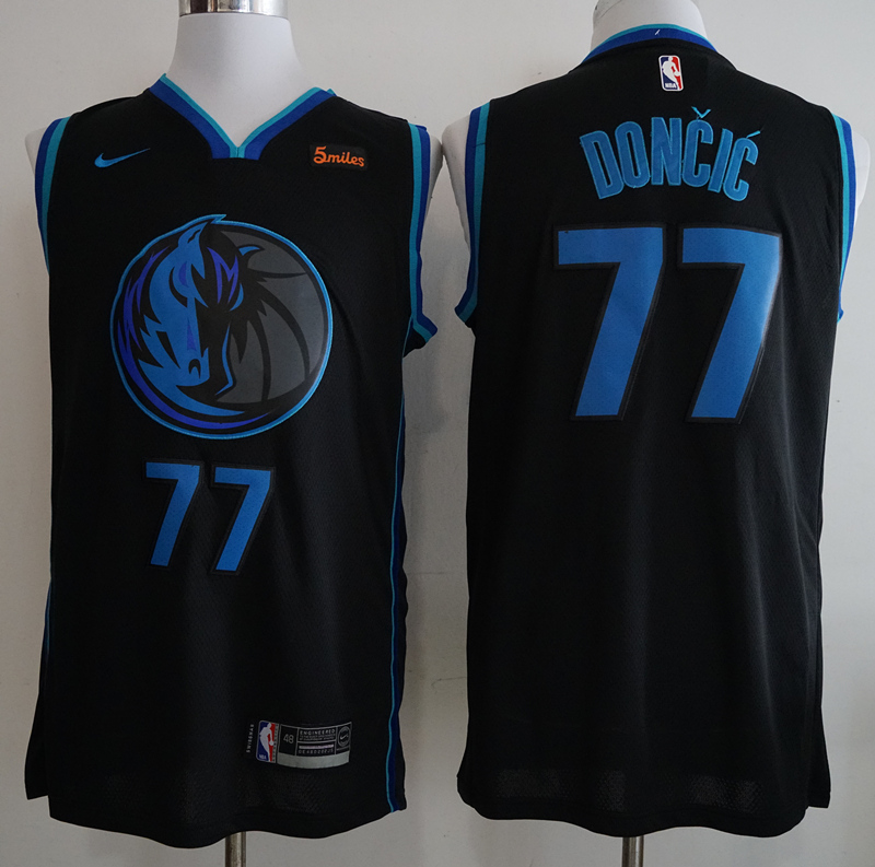 Mavericks #77 Luka Doncic Black 2018-19 City Edition Nike Swingman Jersey