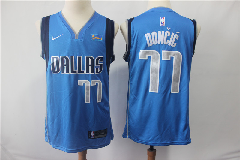 Mavericks #77 Luka Doncic Royal Nike Swingman Jersey