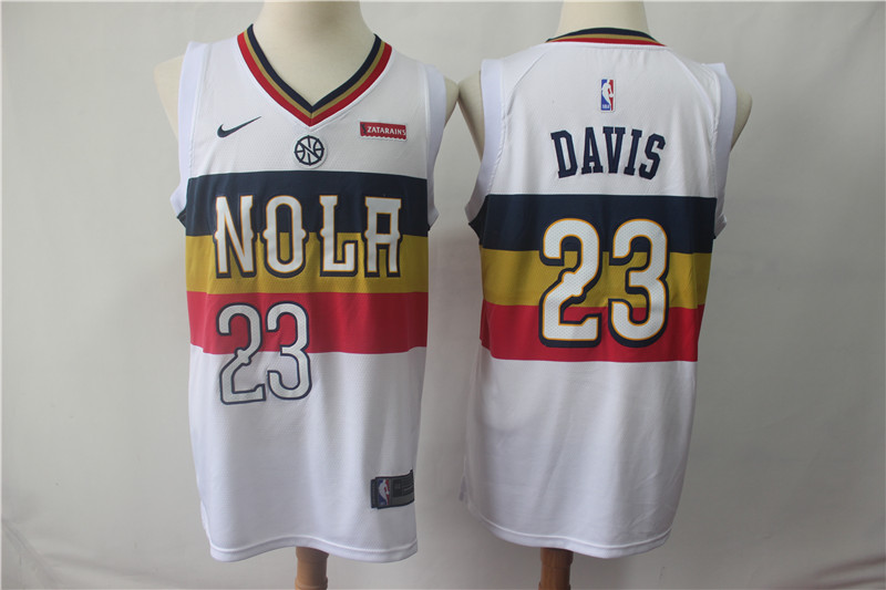 Pelicans #23 Anthony Davis White 2018-19 Earned Edition Nike Swingman Jersey