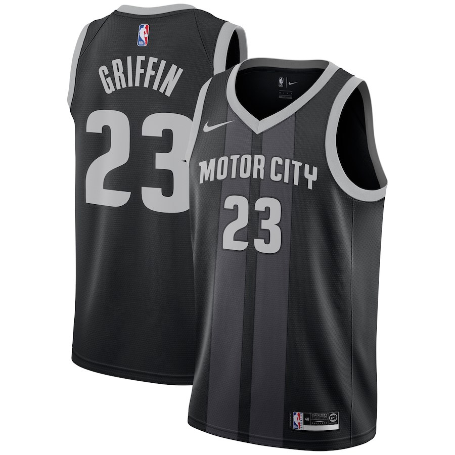 Pistons #23 Blake Griffin Black 2018-19 City Edition Nike Swingman Jerse
