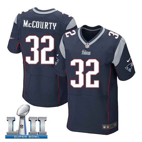Nike New England Patriots #32 Devin McCourty Stitched Navy 2018 Super Bowl LII Elite Jersey