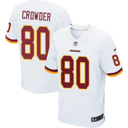 Nike Redskins Men's #80 Jamison Crowder Stitched White NFL Elite Jersey