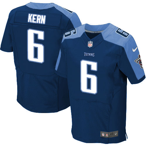 Nike Titans #6 Brett Kern Stitched Navy Blue Men's NFL Elite Jersey