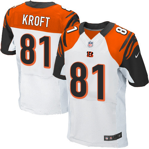 Nike Bengals Men's #81 Tyler Kroft Stitched White NFL Elite Jersey