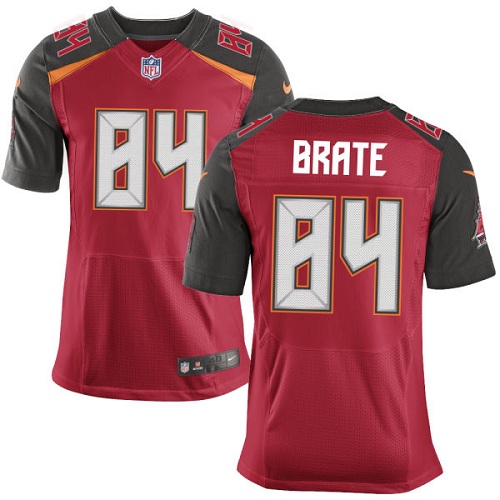 Nike Buccaneers Men's #84 Cameron Brate Stitched Red Team Color NFL New Elite Jersey