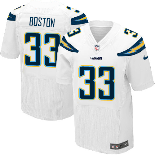 Nike Chargers Men's #33 Tre Boston Stitched White NFL New Elite Jersey