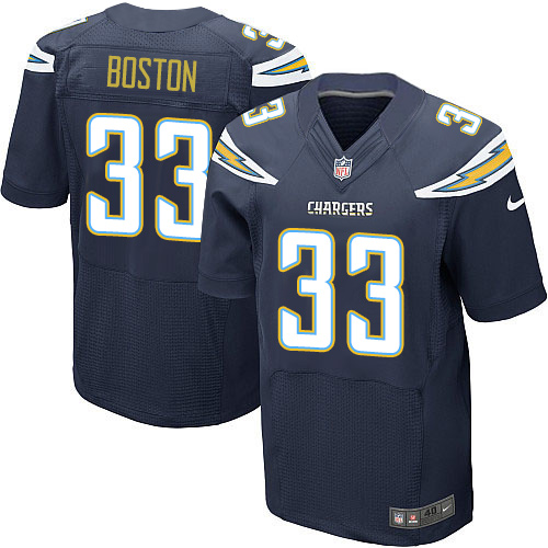 Nike Chargers Men's #33 Tre Boston Stitched Navy Blue Team Color NFL New Elite Jersey