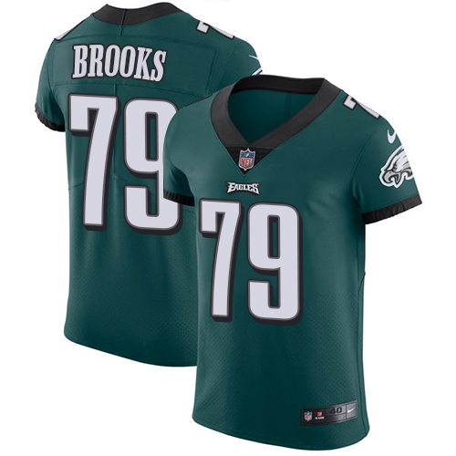 Nike Eagles Men's #79 Brandon Brooks Stitched Midnight Green Team Color NFL Vapor Untouchable Elite Jersey