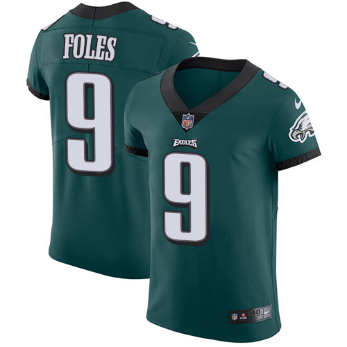 Nike Eagles Men's #9 Nick Foles Stitched Midnight Green Team Color NFL Vapor Untouchable Elite Jersey
