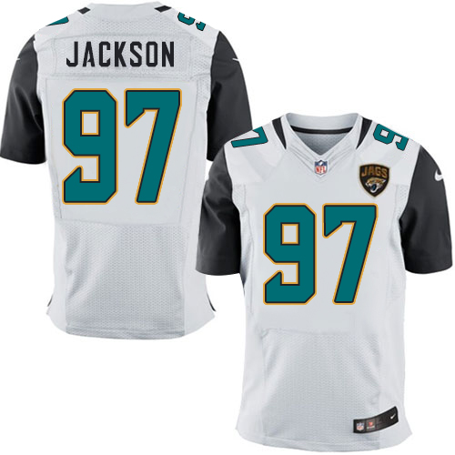 Nike Jaguars Men's #97 Malik Jackson Stitched White NFL Elite Jersey