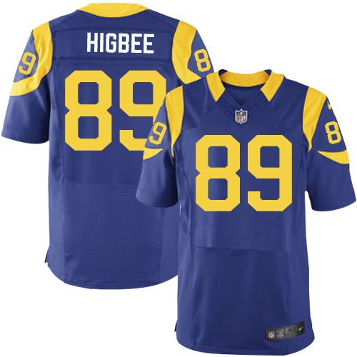 Nike Rams Men's #89 Tyler Higbee Stitched Royal Blue Alternate NFL Elite Jersey