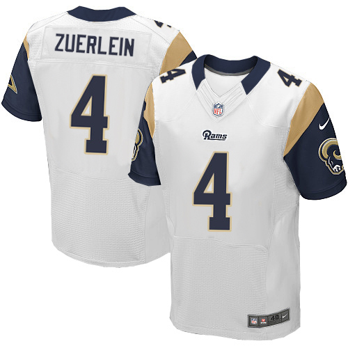 Nike Rams Men's #4 Greg Zuerlein Stitched White NFL Elite Jersey