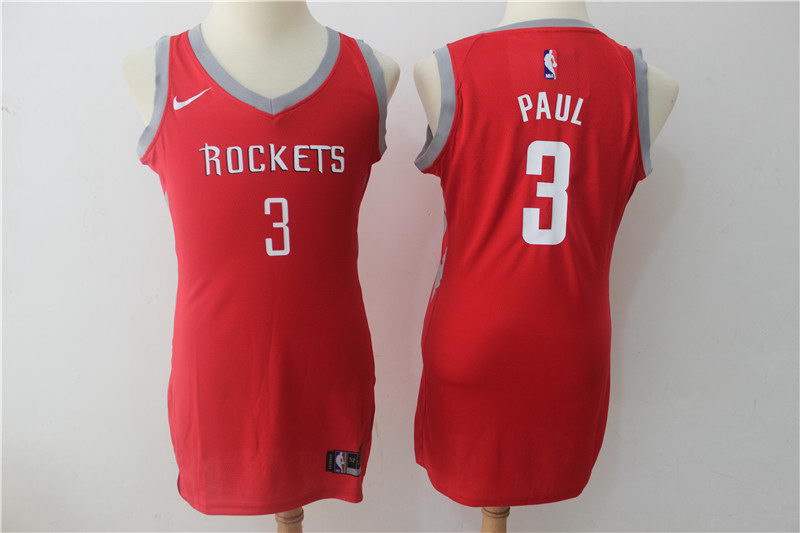Women Nike Rockets 3 Chris Paul Red Swingman Jersey